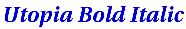Utopia Bold Italic шрифт